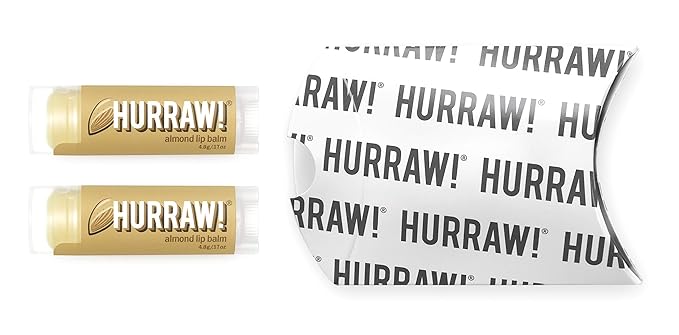 Hurraw! Almond Lip Balm, 2 Pack: Organic, Certified Vegan, Cruelty and Gluten Free. Non-GMO, 100% Natural Ingredients. Bee, Shea, Soy and Palm Free. Made in USA-VivaGrace Women