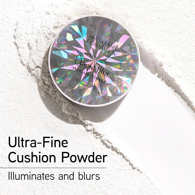 Physicians Formula Mineral Wear®Diamond Blur Skincare Cushion Powder, Blurring & Pore Diffusing Long Lasting Matte Finish Face Powder, Talc-Free- Translucent-VivaGrace Women