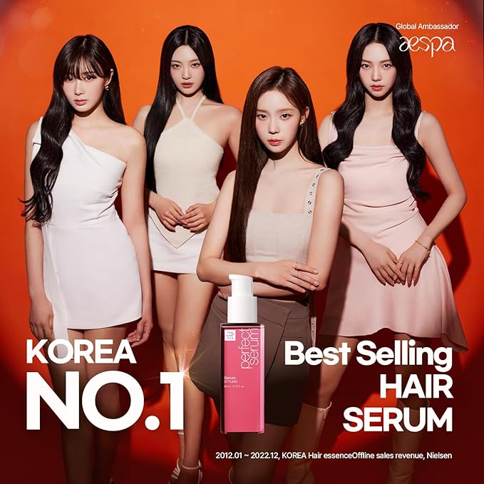 Mise En Scene Perfect Styling Serum for Heat Damage Protection - Hair Serum for holding Bounce, Hair Essence for Long Lasting Curl, Powdery Scent, with Argan Oils, 2.70 fl. Oz-VivaGrace Women