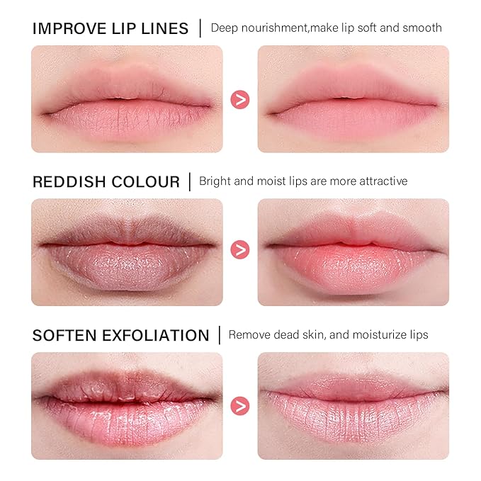 Hydrating Lip Sleeping Mask - Day and Night Repair Lip Balm for Chapped Dry Lips - Reduce Lip Lines, Enhance Lip Color, Hydrate & Plump Lips Care Lip Mask (Berry)-VivaGrace Women