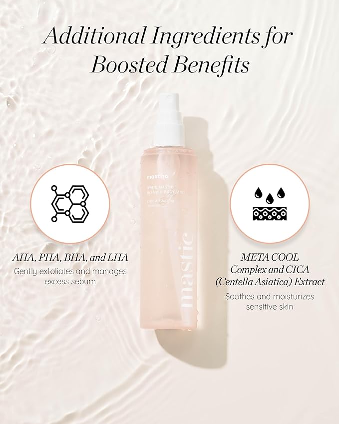 MASTINA White Mastic Body Mist (5.1fl oz) Soothes & Cools Body Spray Fermented Mastic Gum, Brightening & Hydrating Body Spray,Lightweight Moisture & Glow-VivaGrace Women