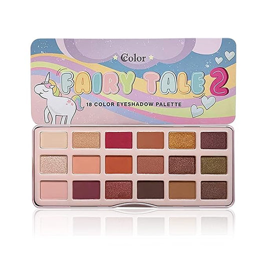 Cosmetics Fairy Tale 2 Eye Shadow Palette Makeup, 18 Ultra-Blendable, Vibrant Matte & Shimmer Eyeshadow - Eyeshadow Palette Set With Mirror - Long Lasting, Travel-Size Makeup Palette-VivaGrace Women