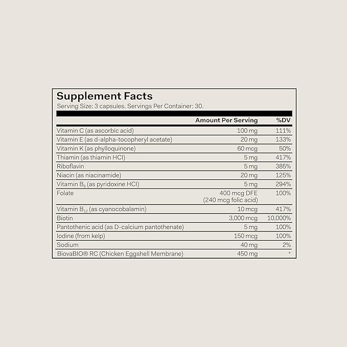 The Nue Co. GROWTH Phase Supplement, Supports Hair Growth, Reduces Breakage, Thicker & Fuller Hair, Contains Vitamins, Reishsi Mushrooms, Proteins & Adaptogens, Vegan, Gluten Free, 90 Capsules-VivaGrace Women