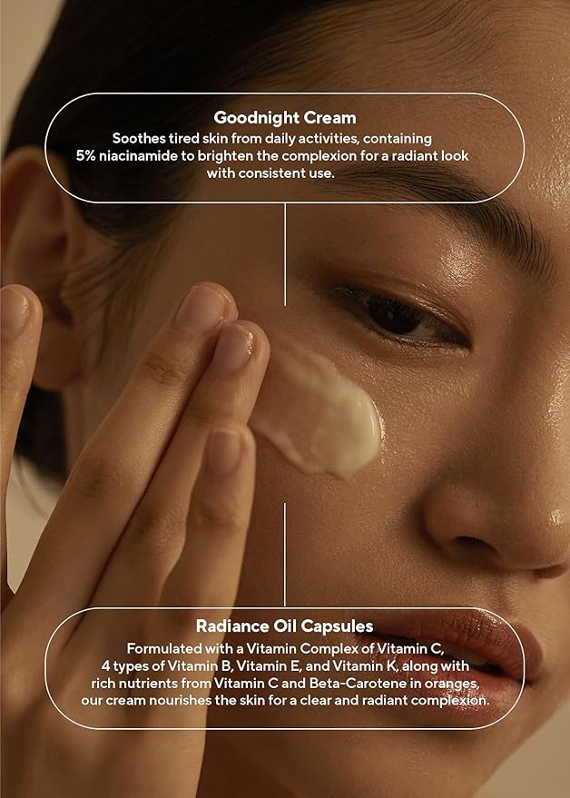 AROMATICA Glow Vita Goodnight Cream Orange & Neroli 3.1fl oz/90g - Night Cream Moisturizer For Face & Neck | Anti Aging Wrinkle Cream with Vitamin C, 5% Niacinamide-VivaGrace Women
