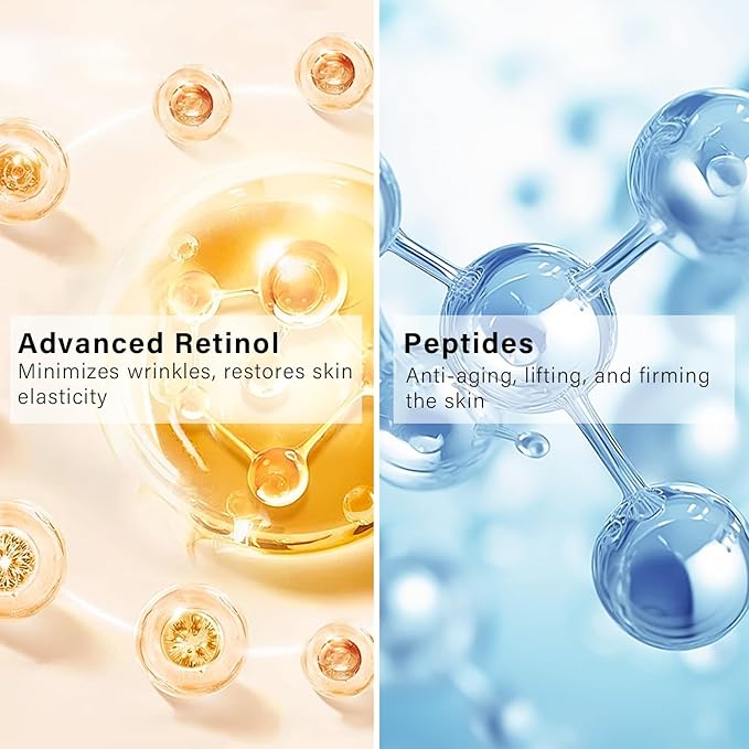 Eye Cream, Dual Eye Cream Anti Aging with Advanced Retinol and Peptides, Under Eye Cream for Dark Circles, Fine Lines, Puffiness and Bags Under Eyes-VivaGrace Women