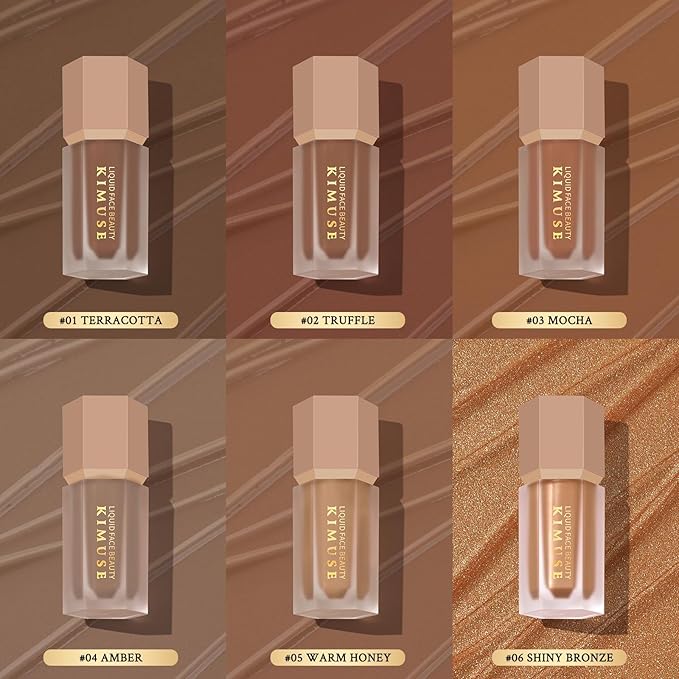 KIMUSE Soft Liquid Contour Stick, Glow Liquid Cream Bronzer, Weightless, Long-Wearing, Smudge Proof, Natural-Looking, Blendable, Bronzer Makeup-VivaGrace Women