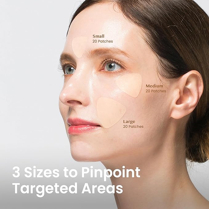 Advanced Wrinkle Patches 60ct Smile Line, Frown Line Wrinkle Patches for Facial Korean Skin Care Face Wrinkle Tape Invisible Overnight with Retinol & Collagen (Small (Face))-VivaGrace Women