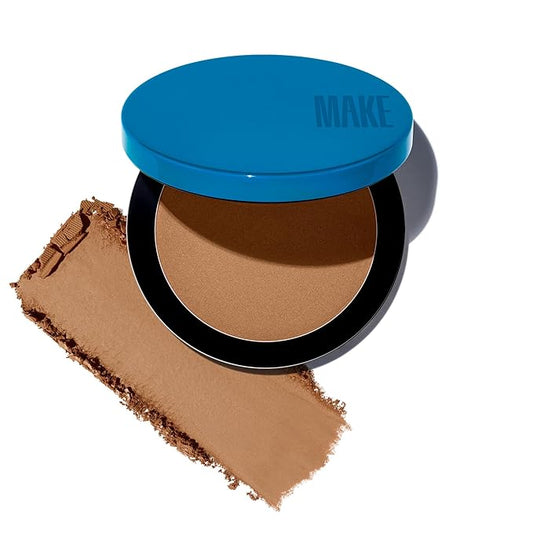 MAKE Beauty Skin Mimetic Microsuede Bronzer Powder - Matte Bronzing Powder Contour, Buildable Formula, Non Comedogenic, Long Lasting Color. Shade - Lunar for Fair to Light Skin-VivaGrace Women