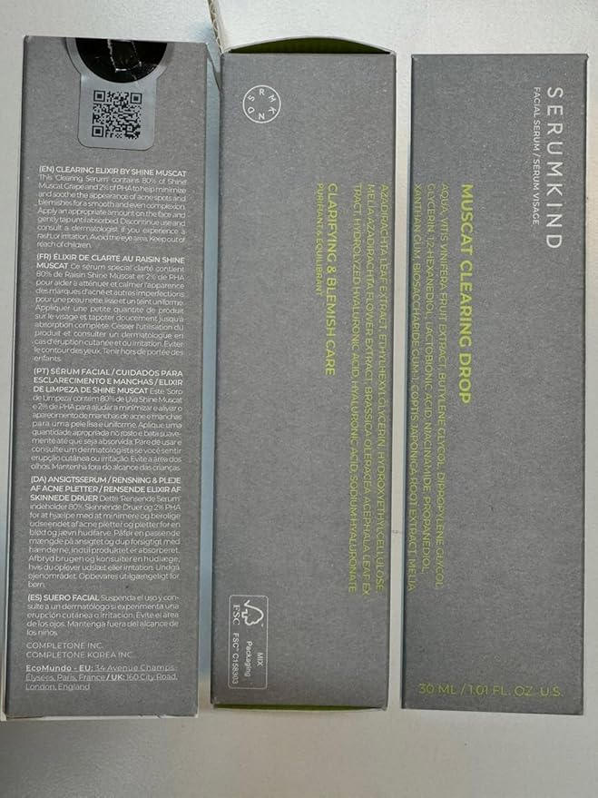 SERUMKIND Muscat Discoloration Correcting facial serum - 1fl oz - Blemishes & blackhead remover - Vegan Not Tested on Animals - Korean Skin Care - PHA Redness Relief and Exfoliating-VivaGrace Women