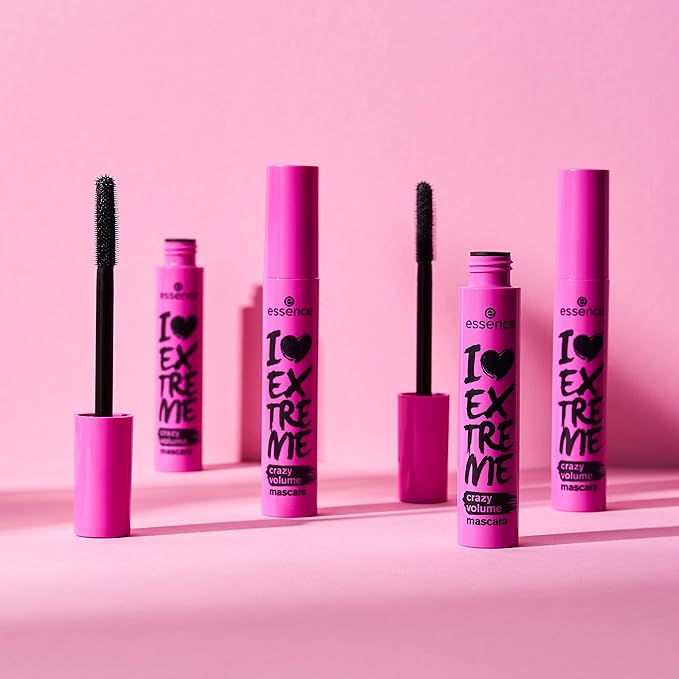 essence | I Love Extreme Crazy Volume Mascara (Pack of 3) | Vegan & Cruelty Free | Free From Parabens-Fragrance, Alcohol & Microplastic Particles
