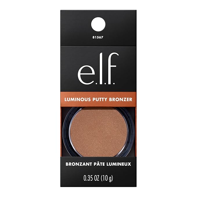 e.l.f. Luminous Putty Bronzer, Lightweight Putty-to-Powder Bronzer For A Radiant, Glowing Finish, Highly Pigmented, Vegan & Cruelty-Free, Summer Fridays-VivaGrace Women