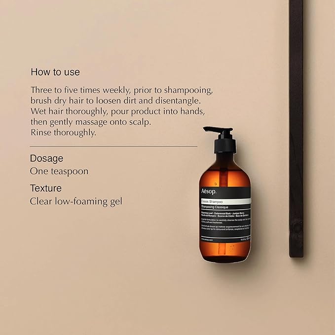 Aesop Classic Shampoo | Gentle Formulation | Leaves Hair Shiny, Soft, Freshened | Rosemary Leaf, Cedarwood Bark, Juniper Berry | 16.9 oz / 500mL-VivaGrace Women