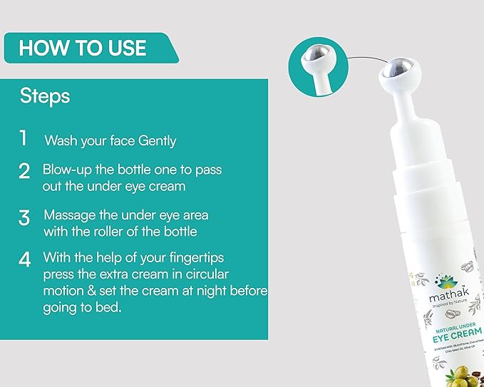 Natural Under Eye Cream, Anti-Aging Under Eye Cream For Women | 15 gm, pack of 1-VivaGrace Women