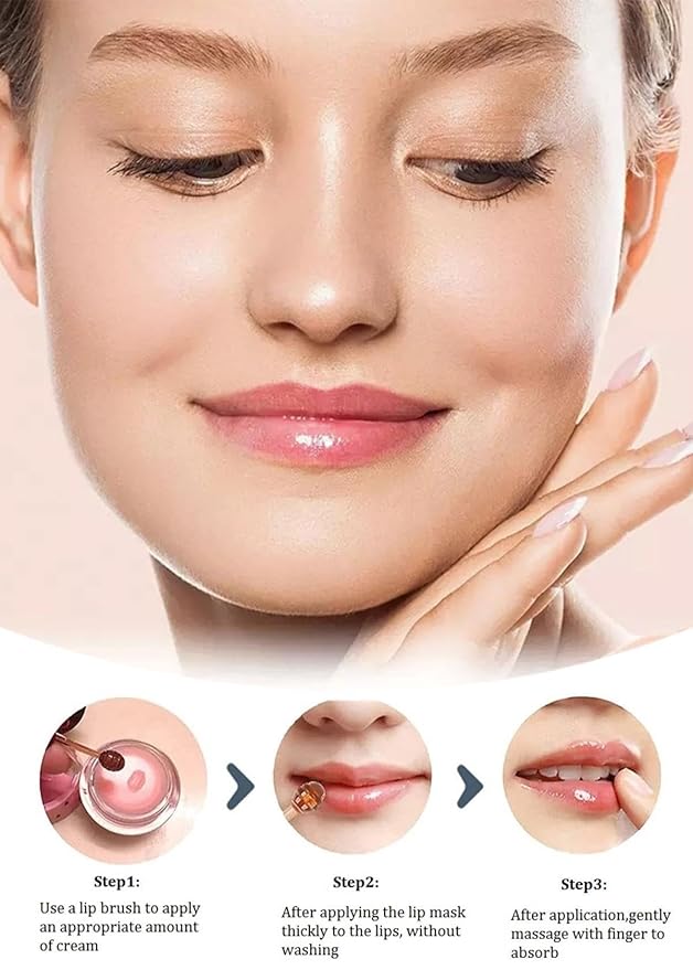 Bee Lip Balm Honey Pot,Honey Lip Mask Propolis Moisturizing Lip Balm with Stick,Hydrating and Prevention Dry and Cracked Lip Scrubs Exfoliator (2 PCS, Honey & Strawberry)-VivaGrace Women