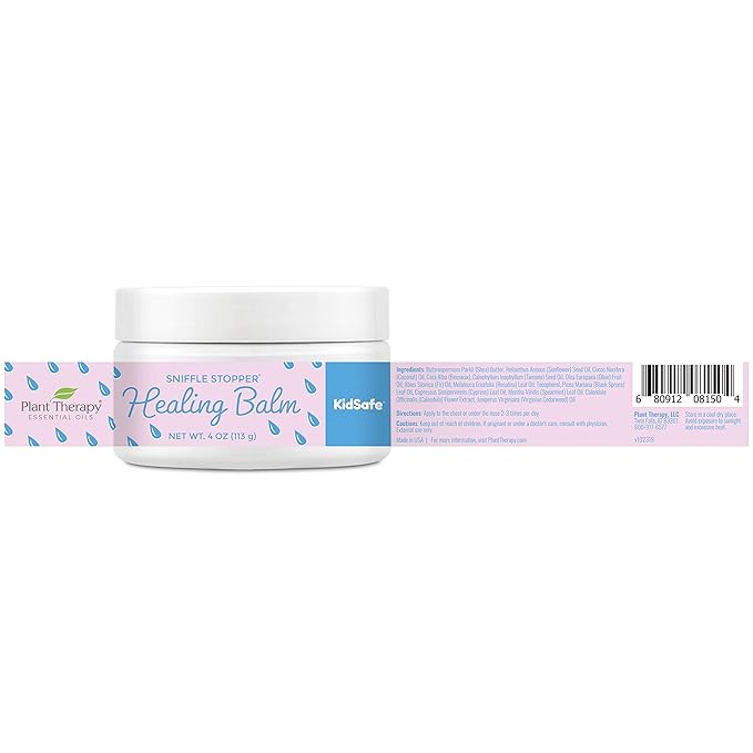 Plant Therapy KidSafe Sniffle Stopper Healing Balm 4 oz Pure, & Natural Healing Balms-VivaGrace Women