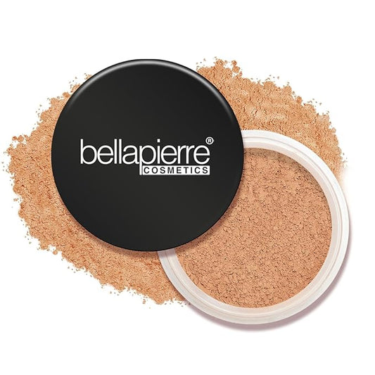bellapierre Mineral Foundation SPF 15 - Loose Powder Foundation | Vegan & Cruelty Free Natural Makeup | Full Coverage Matte Finish | Hypoallergenic | Oil & Talc Free - 0.32 Oz - Honey-VivaGrace Women