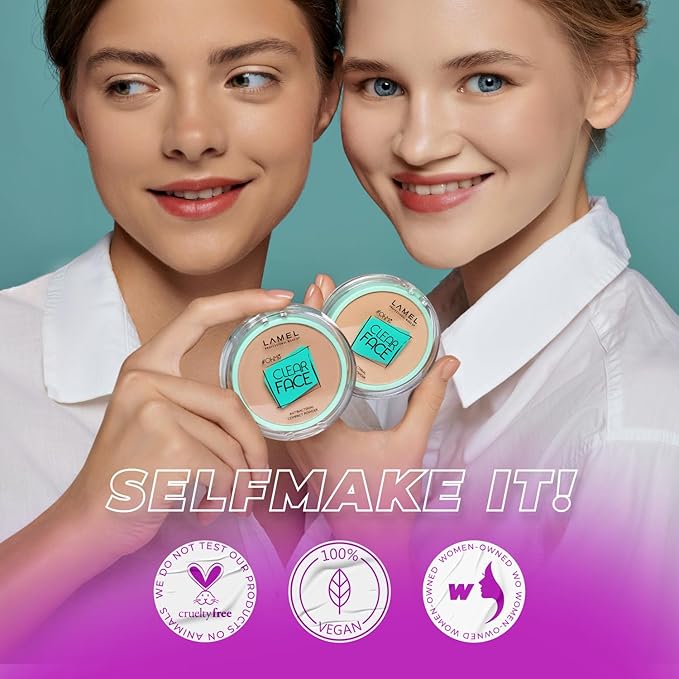 Lamel OhMy Clear Face Powder - Light Natural Coverage & Suet Control - Cruelty Free - Vanilla N.402-VivaGrace Women
