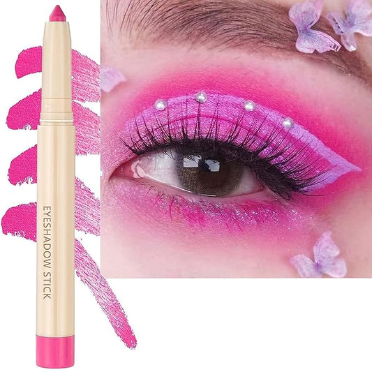 Pink Matte Eyeshadow Pencil, Waterproof Long Lasting Eye Shadow, High Pigment Hypoallergenic Highlighter Stick - Create Multi-Dimensional Eyes Look (05# Pink Matte)-VivaGrace Women