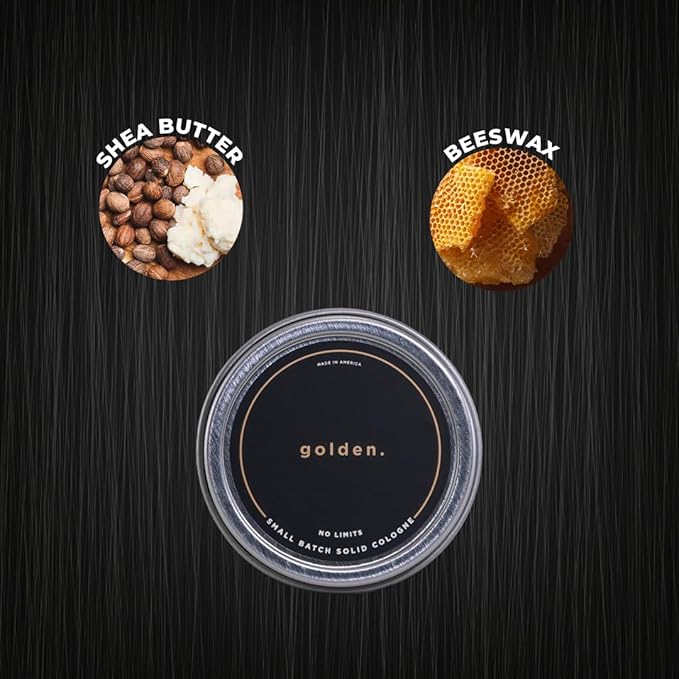Golden Grooming Co. Solid Cologne - Travel-Sized Concentrated Balm - Solid Perfume with Subtler Scent and Long-Lasting Fragrance - For Men of Color - 1 oz Tin-VivaGrace Women