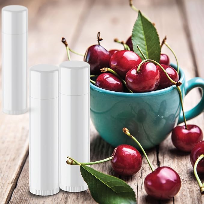 Natural Cherry Lip Balm Bulk, Unlabeled Filled, 100 Pack | Add Your Own Labels-VivaGrace Women
