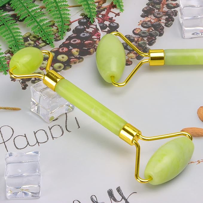 Bulex 100% Natural Jade Face Roller/Anti Aging Jade Stone Massager for Face & Eye Massage - Make Your Face Skin Smoother and Looks Younger-VivaGrace Women