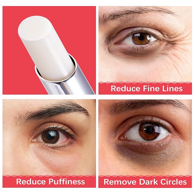 Retinol Eye Stick, Retinol Eye Cream for Dark Circles and Puffiness, Under Eye Cream, Eye Brightener Stick, Reduce Wrinkles Fine Lines and Bags under Eyes Brighte Hydrate & Firm Eyes-VivaGrace Women