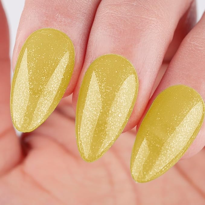 Imtiti Glitter Soft Gel Nail Polish, UV LED Soak Off Sparkle Gel Polish, Shimmer Green
