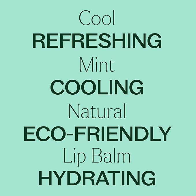 Plant Therapy Cool Mint Natural Lip Balm 0.3 oz (8.5 g) Simple, Natural Ingredients & Packaged in Eco-Friendly Recyclable Cardboard-VivaGrace Women