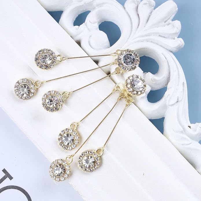 Vintage Crystal Chandelier Drop Earrings Rhinestone Ball Dangle Earrings Gold Rhinestone Stud Earrings Sparkle Bridal Chandelier Earrings Jewelry for Women-VivaGrace Women