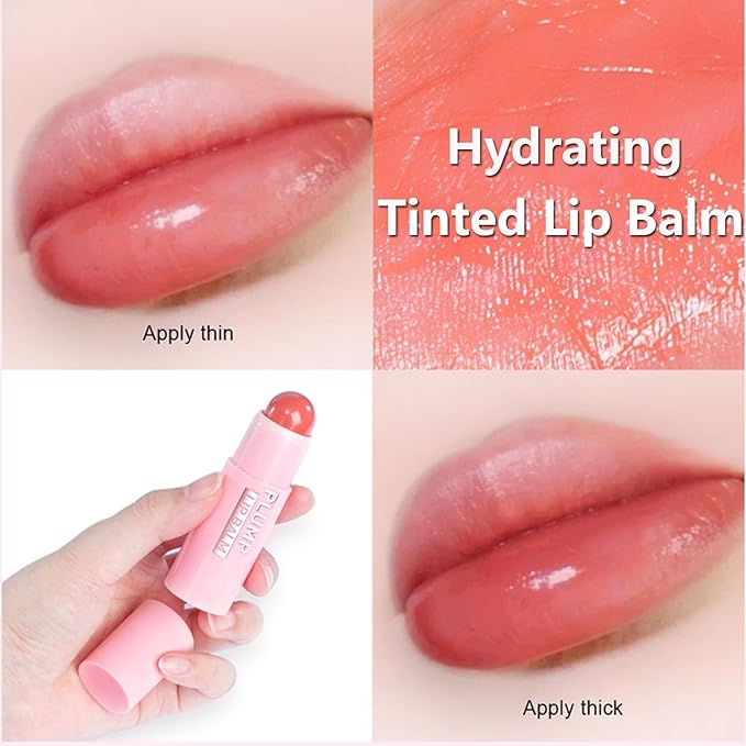 Tinted Lip Balm, Hydrating Colored Lip Balm , Moisturizing Lipstick for Women, Color Lip Plumper Balm,Lip Brightening for Dark Lips, Lip Tinted Moisturizer, Lip Moisturizer for Very Dry Lips, Reduce Lip Wrinkles, 4.8G/0.17Oz-VivaGrace Women