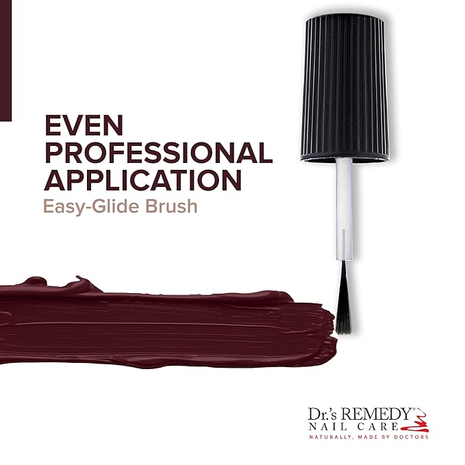 Dr’s Remedy Enriched Nail Polish: Non Toxic, All Natural, and Organic - Doctor Formulated: Strengthens, Restores, Heals, and Protects '24-Free' - MEANINGFUL Merlot
