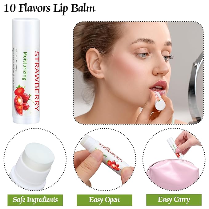 Dunzy 100 Pack Hello Fall Thanksgiving Party Gifts Bulk Lip Balms Favors Employee Appreciation Gifts Thank You Gifts Team Inspirational Gifts for Women Men Coworkers Satff Teachers(Fruit)-VivaGrace Women