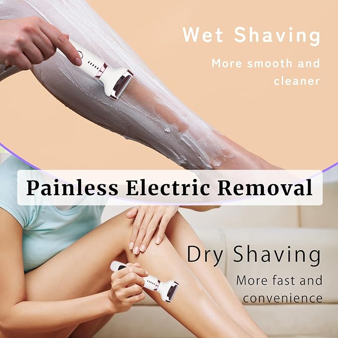 Electric Razors LED Display for Women Men, 2025 Wet/Dry Ladycsdc Shaver,4 in 1 Cordless Hair Remover with IPX7 Waterproof,Smooth & Silky HTYSFTb Electric Grooming Set
