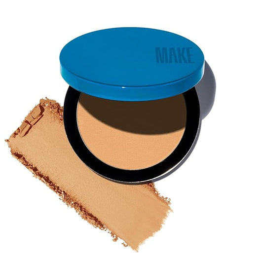 MAKE Beauty Skin Mimetic Microsuede Bronzer Powder - Matte Bronzing Powder Contour, Buildable Formula, Non Comedogenic, Long Lasting Color. Shade - Solar for Medium Warm Skin-VivaGrace Women