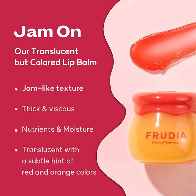 WELCOS FRUDIA Honey Lip Balm – Pomegranate | Lip Plumping, Moisturizing & Hydrating Translucent Red Tinted Lip Balm | 3-in-1 Lip Plumper Balm for Dry & Pale Lips with Pomegranate Extracts (0.33 fl oz)-VivaGrace Women