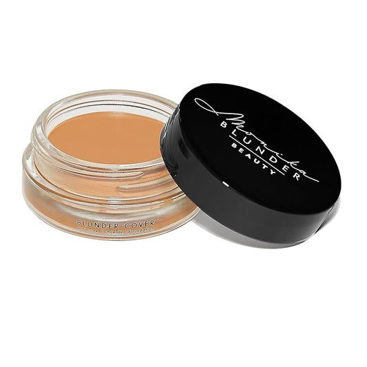 Monika Blunder Beauty - Blunder Cover Foundation/Concealer - Shade: 5 - Fünf - Medium/Deep, Warm Golden Undertones - Clean Beauty, All-In-One, Cruelty-Free, Fragrance-Free, Vegan - 0.62 oz-VivaGrace Women