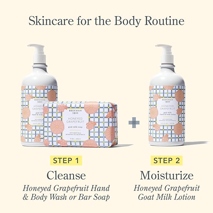 Beekman 1802 Goat Milk Body Lotion, Honeyed Grapefruit - Scented - 12.5 oz - Moisturizing with Shea Butter - for Sensitive Skin - Cruelty Free - Packaging May Vary - Pump Included, Ready for Use-VivaGrace Women