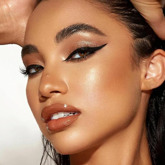 Boobeen Blush and Highlighter Palette- 4-color Metallic Shimmer Shadow Powder, Illuminator Makeup Set for Shading, Highlighting & Defining the Face-VivaGrace Women