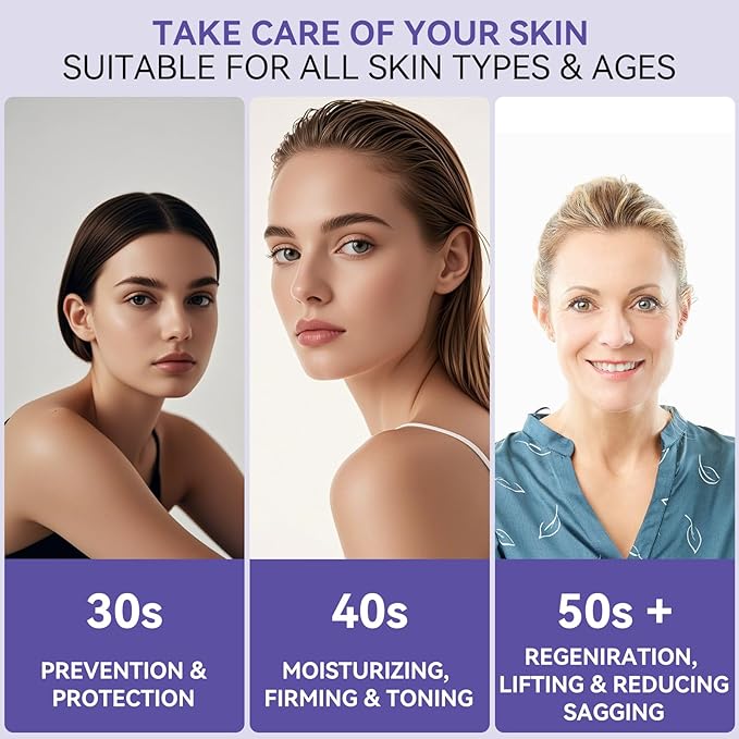 Face Moisturizer Retinol Cream, Neck Collagen Cream for Tightening Skin, Anti Aging Day & Night Deep Facial Moisturizer for Women & Men, Tighten and Lift Wrinkle-VivaGrace Women