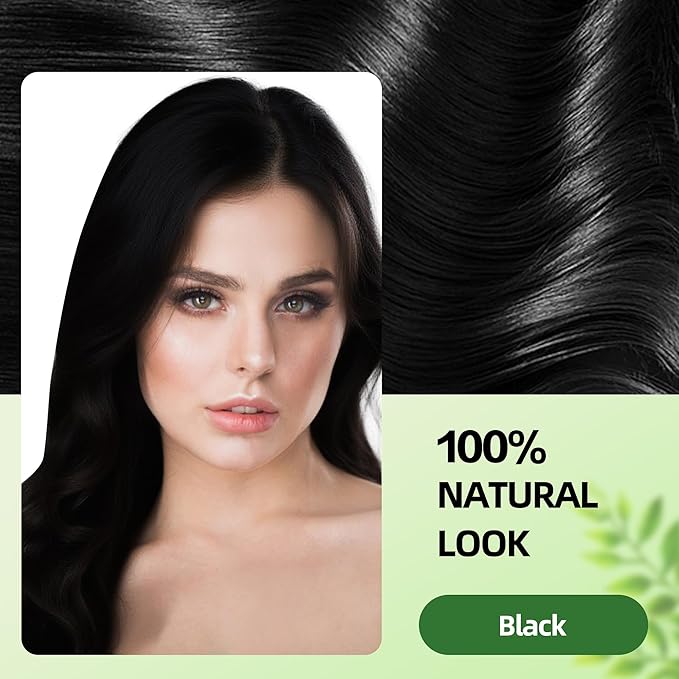 Black Hair Dye Shampoo 3 in 1 for Gray Hair Coverage Argan nut Natural Shampoo Black Hair Dye for Women & Men/Ammonia-Free 500ml-VivaGrace Women