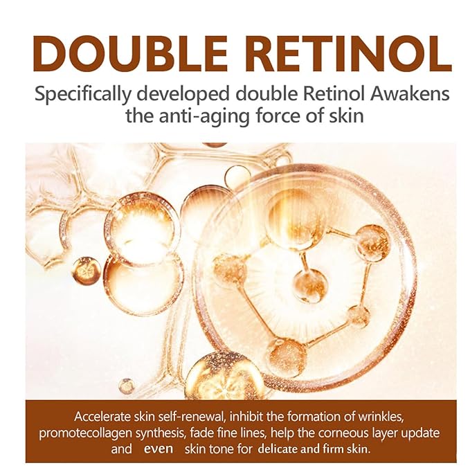 Retinol Eye Serum Anti Aging Under Eye Cream Visibly Reduces Wrinkles Fine Lines in 4-8 Weeks - Tightening Firming with Double Retinol 30ml-VivaGrace Women