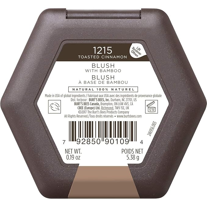 Burt's Bees 100% Natural Origin Blush with Vitamin E, Toasted Cinnamon - 0.19 Ounce-VivaGrace Women
