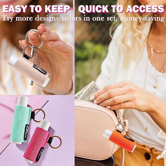 WK IEASON Lip Balm Holder Keychain Bulk Chapstick Holder Key chain-VivaGrace Women