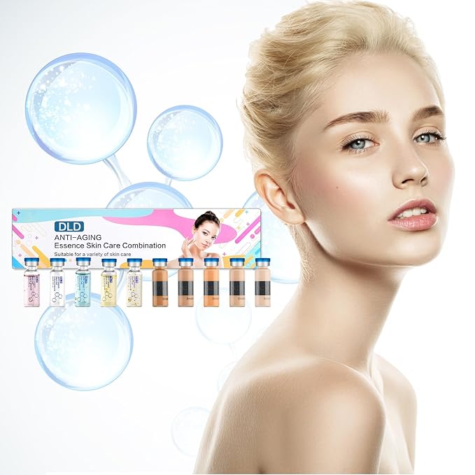 BB Facial Glow Starter Kit Facial Pigment Serum Treatment Kit,Anti-Aging Serum Pigments Set for Micro-needling Skin Treatment 10 Vials 5ml Hyaluronic Acid Ampoule foundation Essence Skin-VivaGrace Women