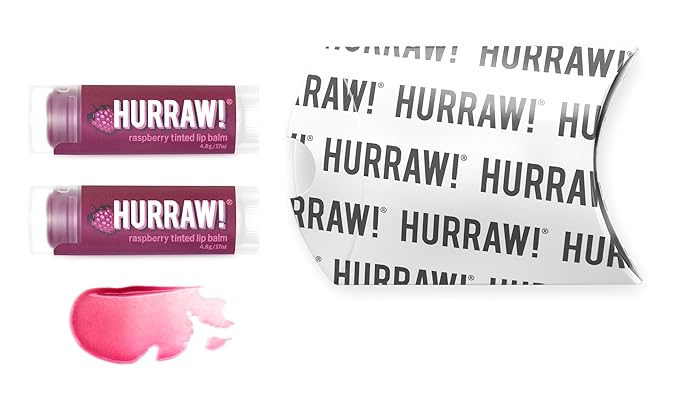 Hurraw! Raspberry Tinted Lip Balm, 2 Pack: (Sheer Berry Tint) Organic, Certified Vegan, Cruelty and Gluten Free. Non-GMO, 100% Natural Ingredients. Bee, Shea, Soy and Palm Free. Made in USA-VivaGrace Women