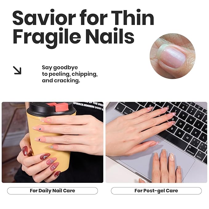 Beetles Jelly Nail Polish Set P186,6 Colors Burgundy Pink Nude Quick Dry Nail Polish 15 ml Fingernail Fast Drying & Long Lasting Nail Strengthener Polish