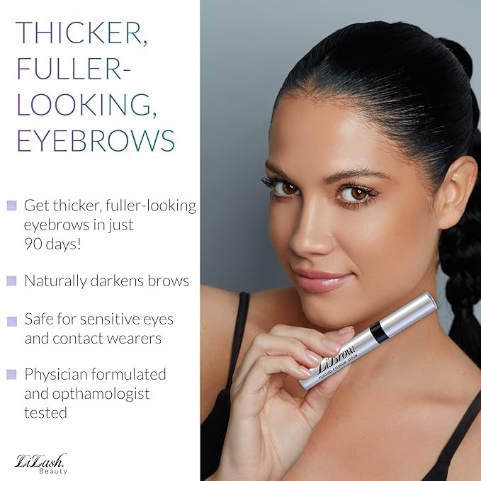 LiBrow Purified Eyebrow Physician-Formulated Serum for Fuller & Thicker Looking Eyebrows | Natural Eyebrow Enhancer Safe for Sensitive Skin | 90-Day Supply (3ml)-VivaGrace Women