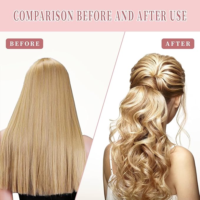 30pcs Heatless Hair Curlers Rollers Spiral Curls Styling Kit with 2 Sets Styling Hooks,No Heat Curlers for Women Girl's (9.8 Inch/25 cm)-VivaGrace Women