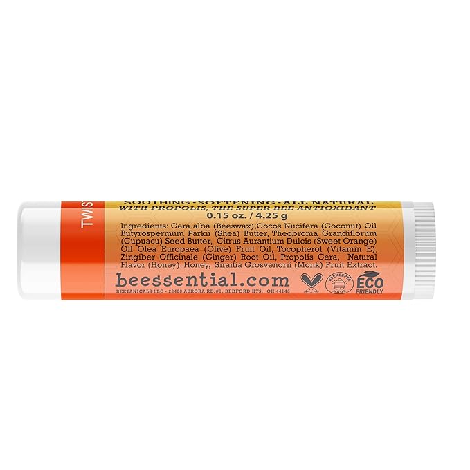 Beessential Natural Bulk Lip Balm, Orange Ginger, 18 Pack | For Men, Women, and Children. Great for Gifts, Showers, & More-VivaGrace Women