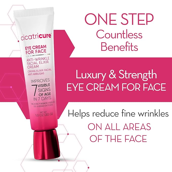 Cicatricure Eye Cream for Face: 7-in-7 Anti-Wrinkle, Peptides & Vitamins Reduce 7 Aging Signs in 7 Days, Hydrating, Oil-Free, 1oz-VivaGrace Women